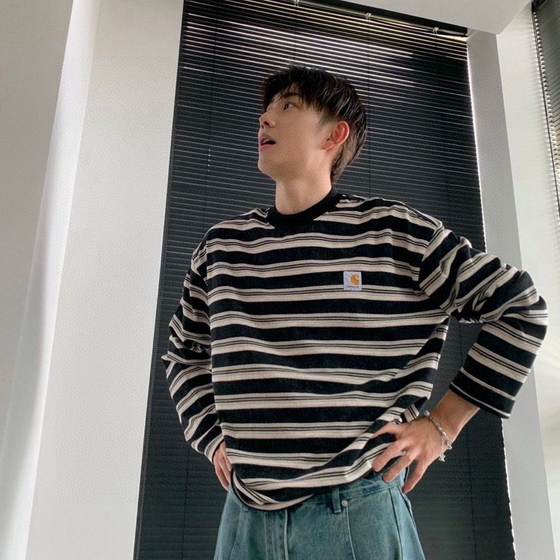 Carhartt WIP long-sleeve striped pocket t-shirt