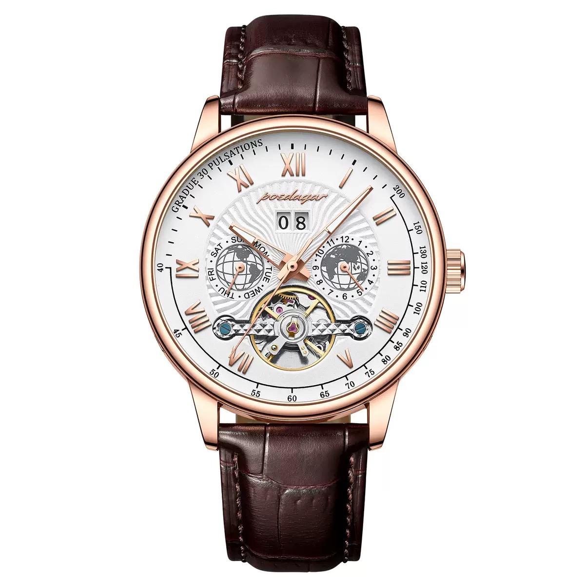 Poedagar Luxury Automatic Mechanical Hollow