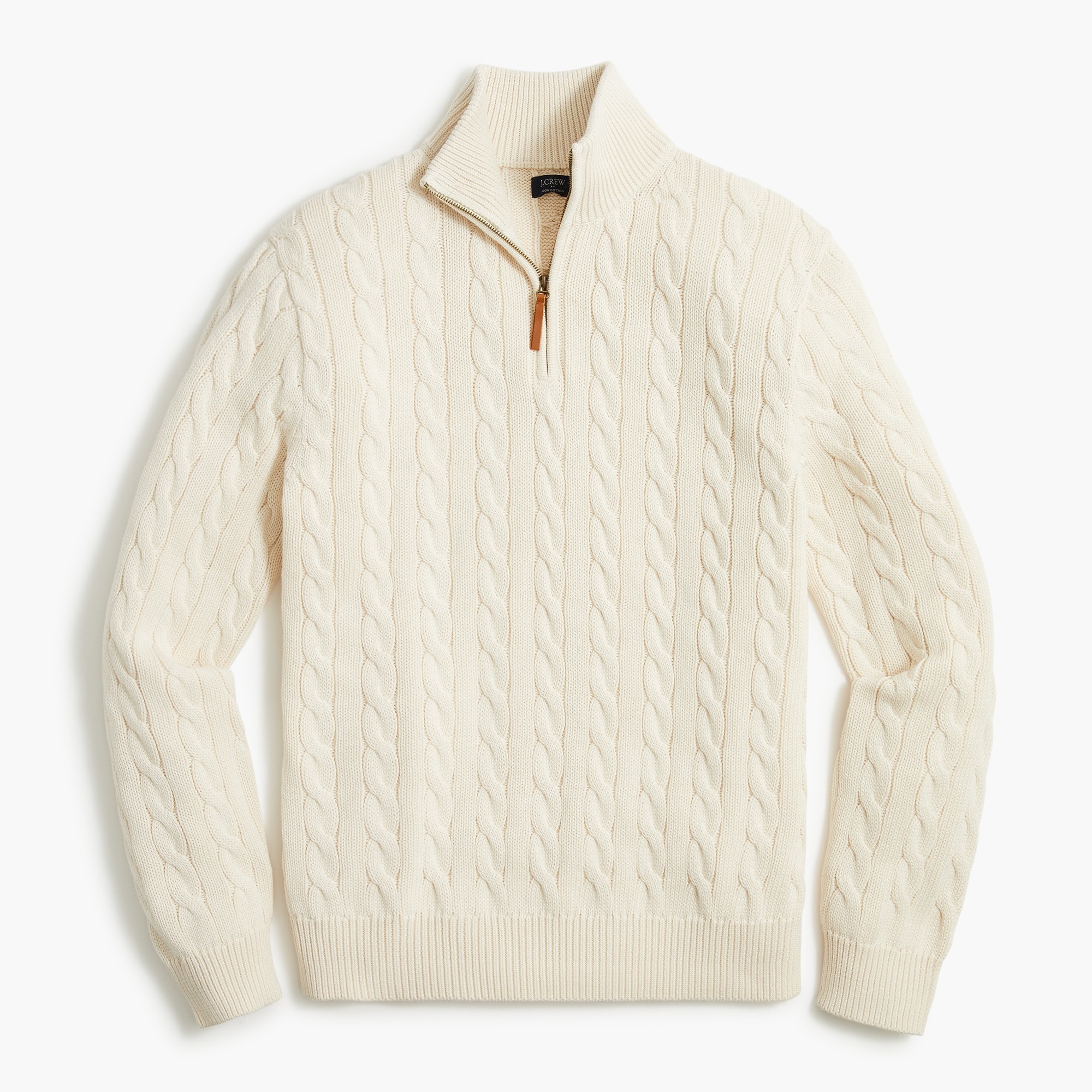 cable-knit sweater