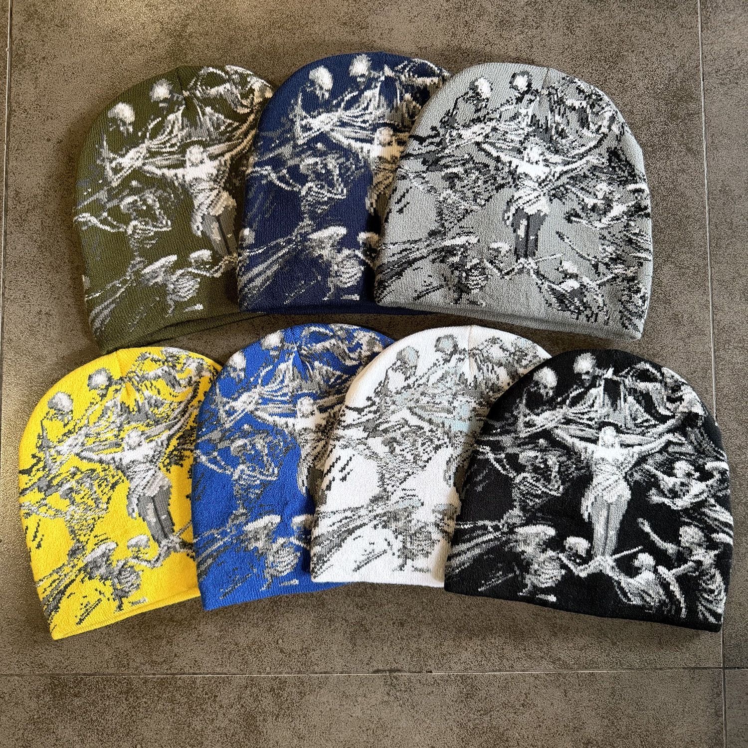 Jacquard knit beanie