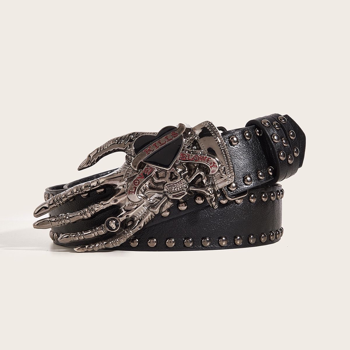 Love Kills Slowly Skull belt