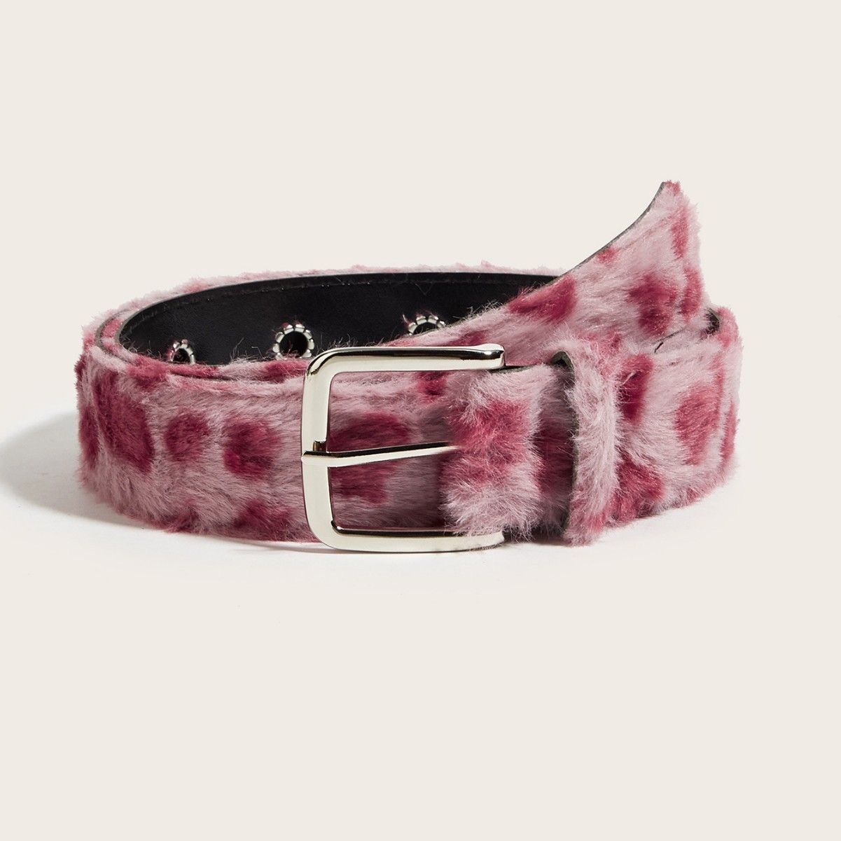 Leopard Print fur belt