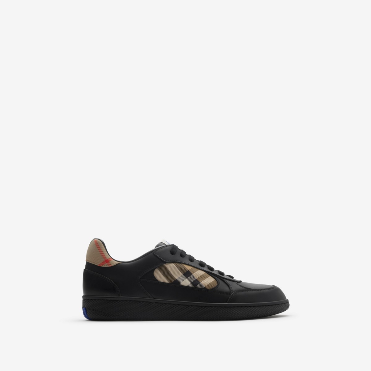 Burberry Leather and Check Terrace Sneakers
