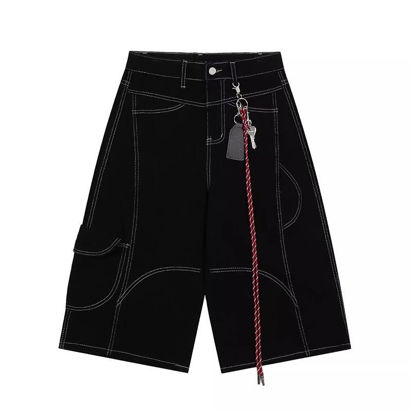Wide-leg utility Jorts